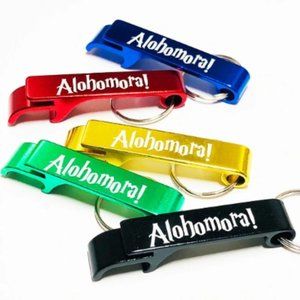 Alohomora! Harry Potter Aluminum Bottle Opener Keychain - Pack of 10